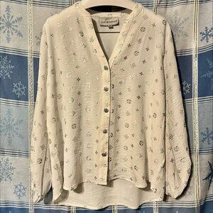 White and Silver Blouse